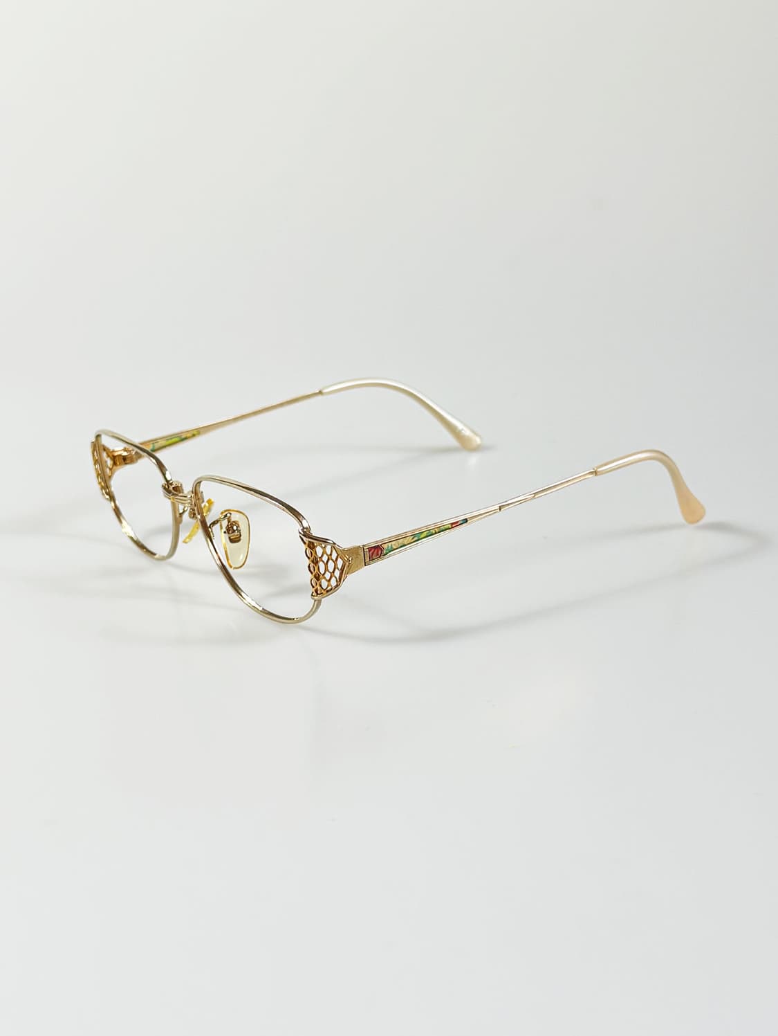 90s P.S.C.FASHION 골드 메탈 스퀘어 슬림 빈티지 안경 상품이미지3