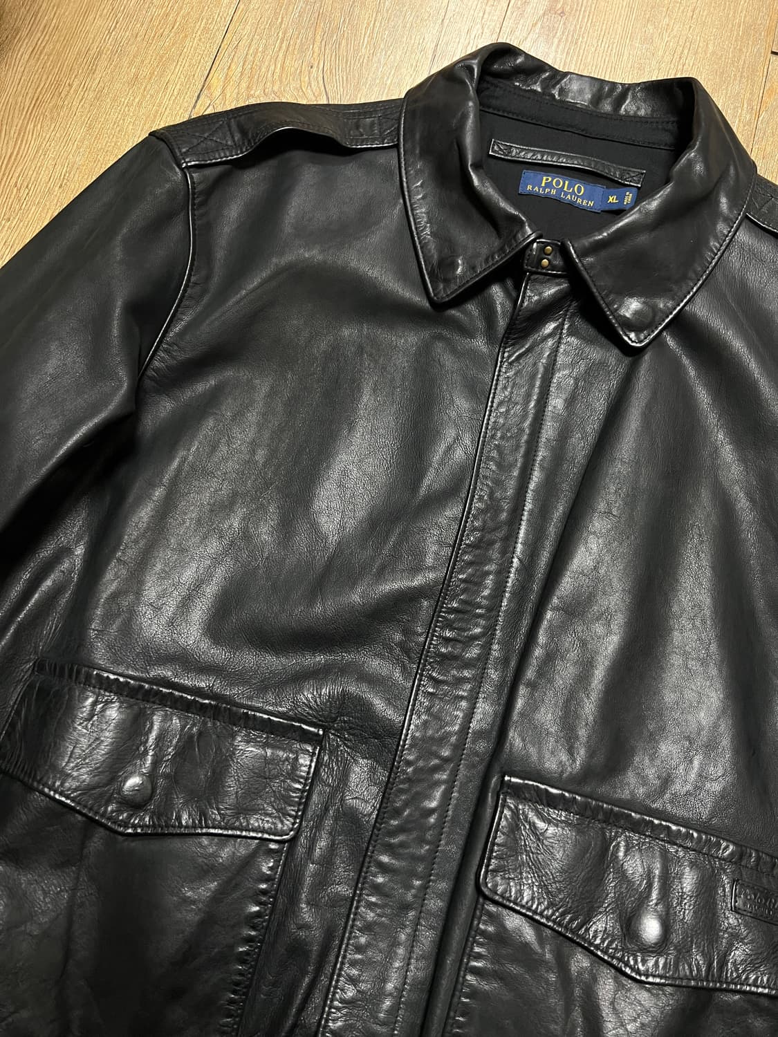 택포65) 폴로 랄프로렌 A-2자켓 카우하이드 XL 소가죽 a2 상품이미지5