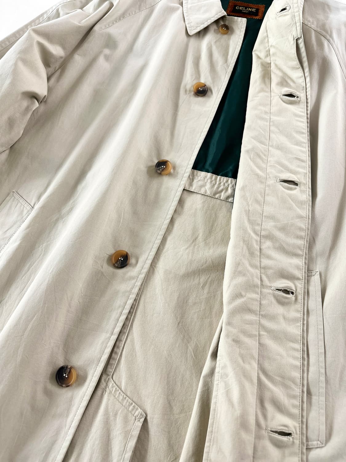 80~90s 빈티지 셀린느 코튼 발마칸 코트 상품이미지7