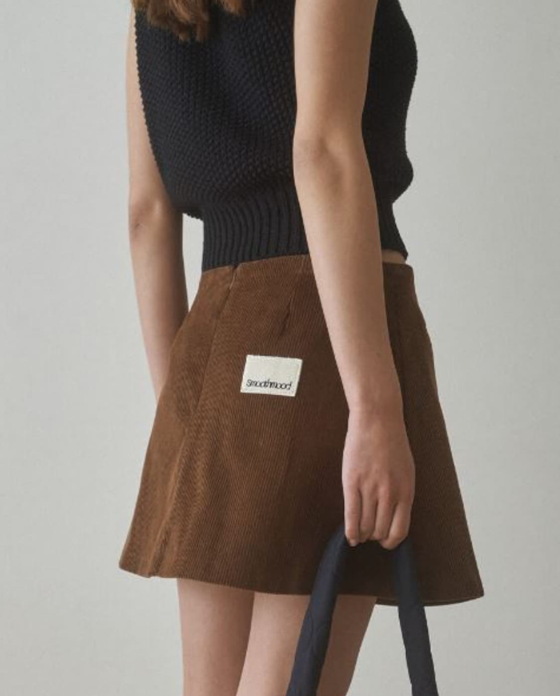 스무드무드 코듀로이 스커트 브라운 s 상품이미지1