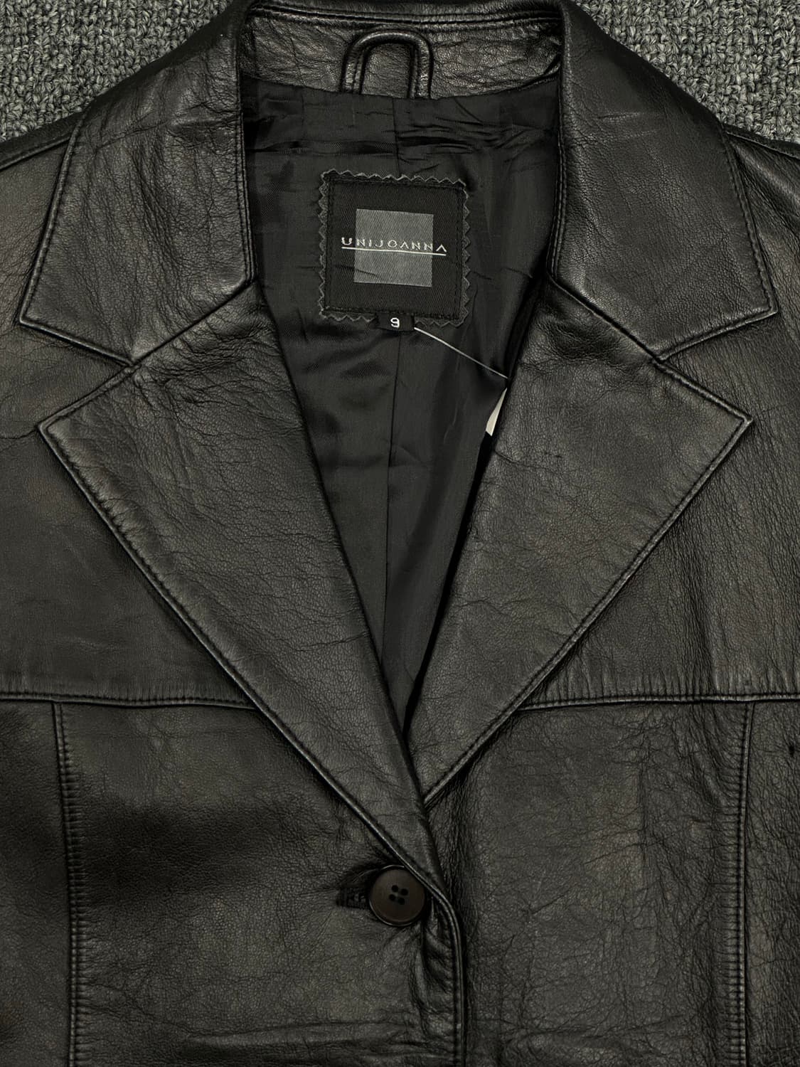 9)UNIJOANNA 빈티지 여성 가죽 블레이저 상품이미지3