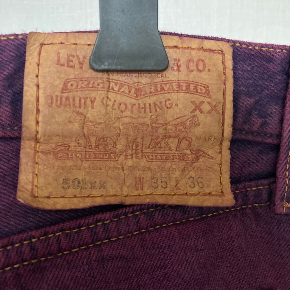 (90's) 리바이스 501xx USA 퍼플 데님 청바지 상품이미지5