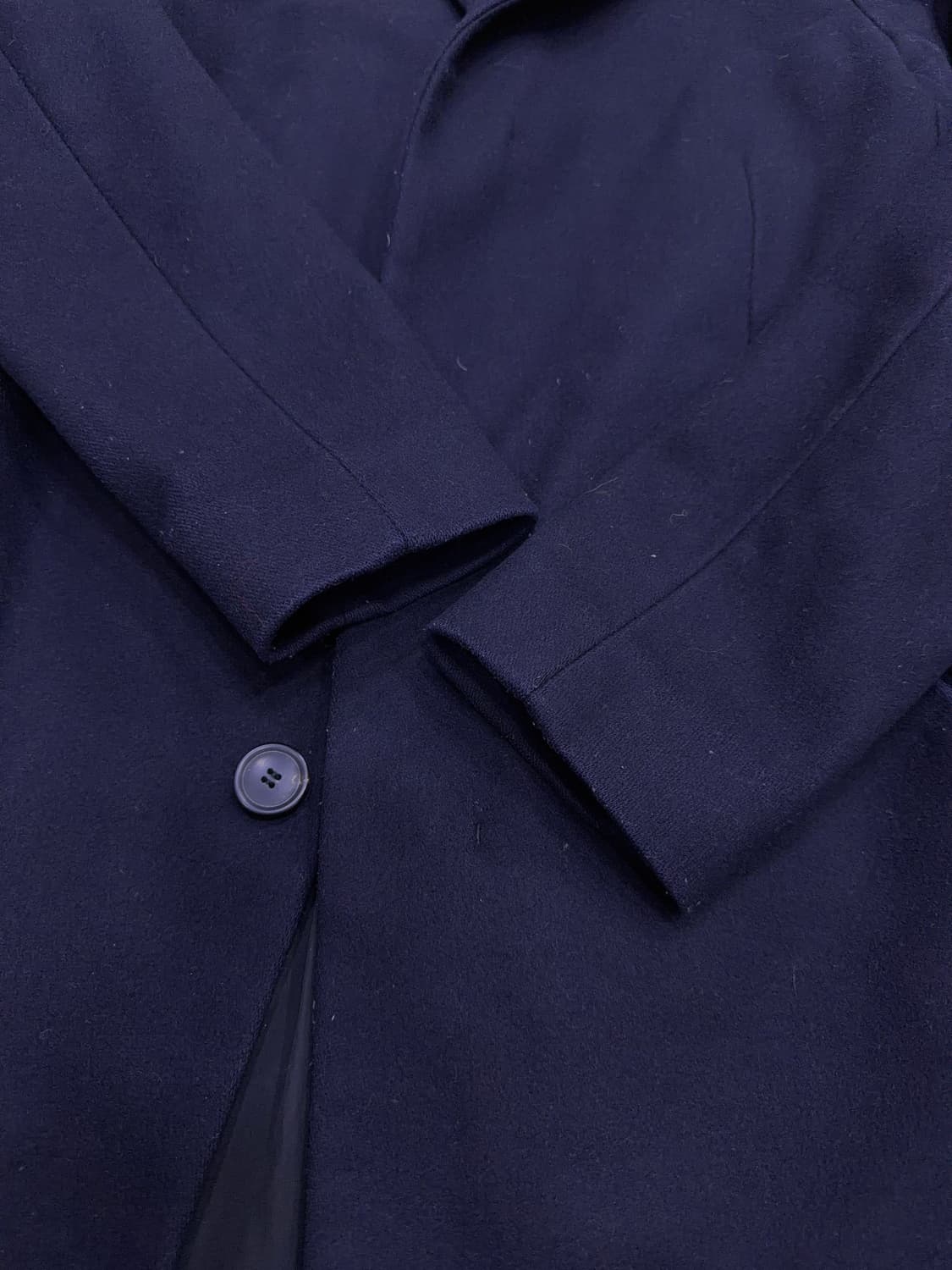 띠어리 해비 플란넬 블렌디드 체스필드 코트 다크 네이비 M 상품이미지6