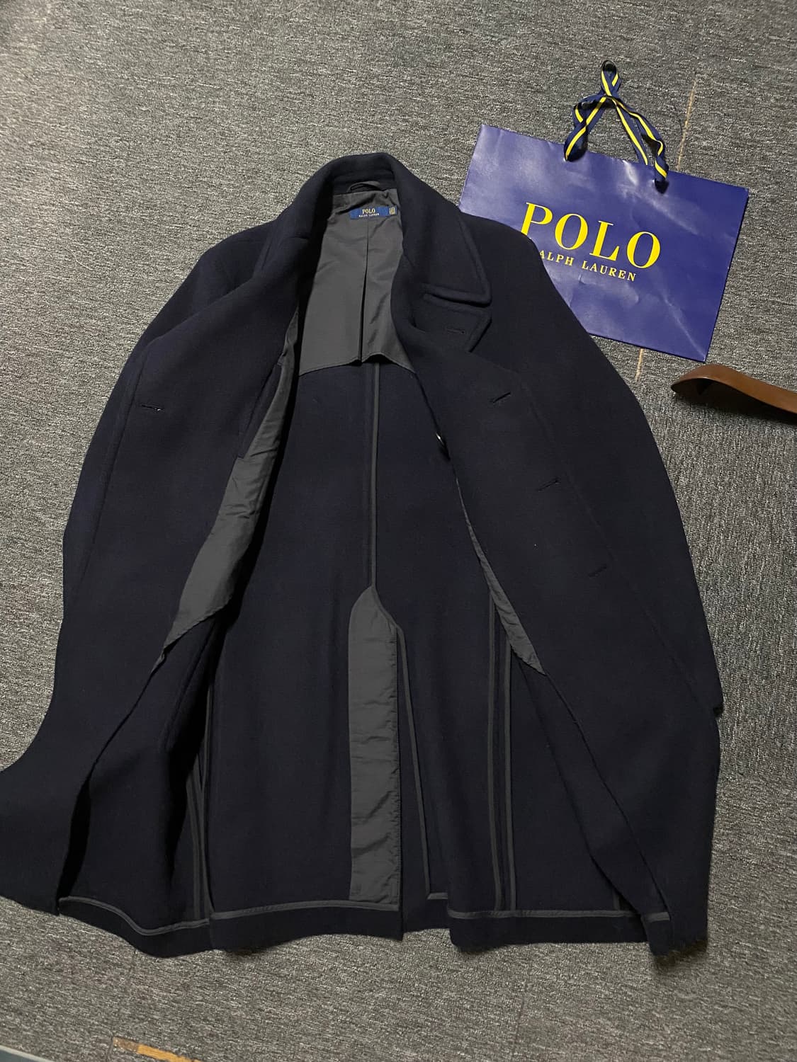 [급처!] 신형 폴로 더블브레스티드 울 블랜드 롱랭스 코트 상품이미지4