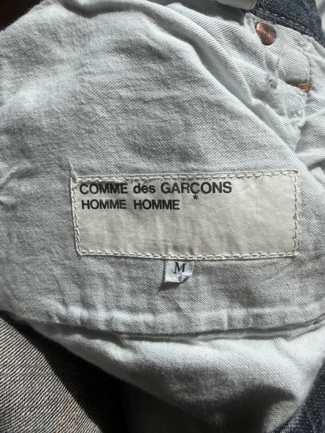 AD2001 꼼데가르송 옴므 옴므 스웨이드 패치 데님 상품이미지4