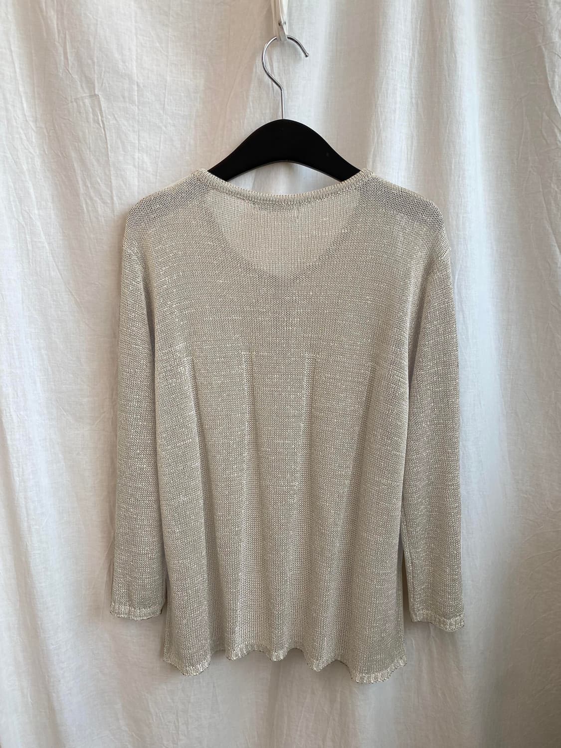 베이지 테이프얀 가디건(L) 상품이미지3