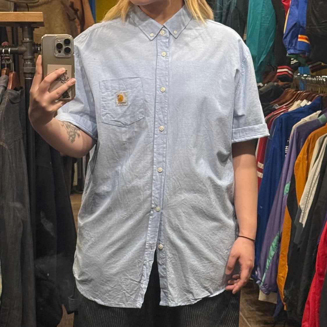 [HI] 칼하트 반팔셔츠 스카이블루  상품이미지2