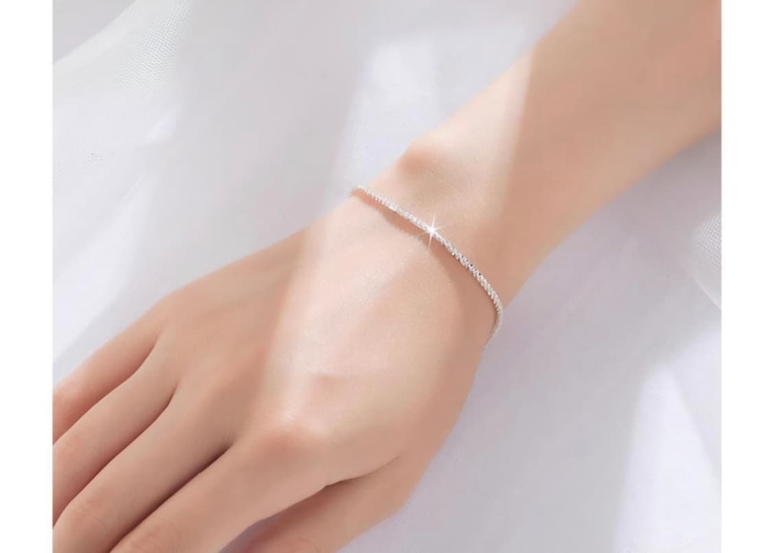 은팔찌 (길이조정가능, 새상품) 상품이미지1