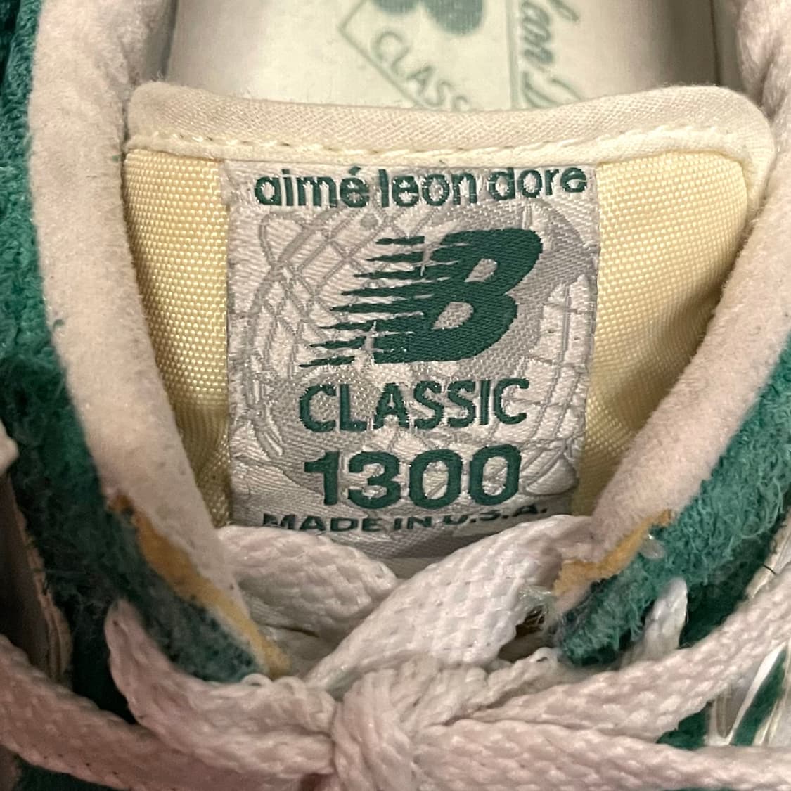 뉴발란스 X 에임레온도르 1300 그린 스니커즈   상품이미지6