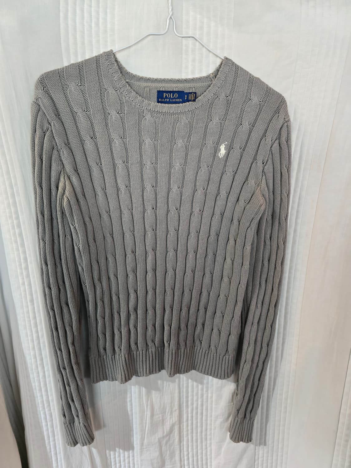 폴로 랄프로렌 케이블 니트 회색 상품이미지2