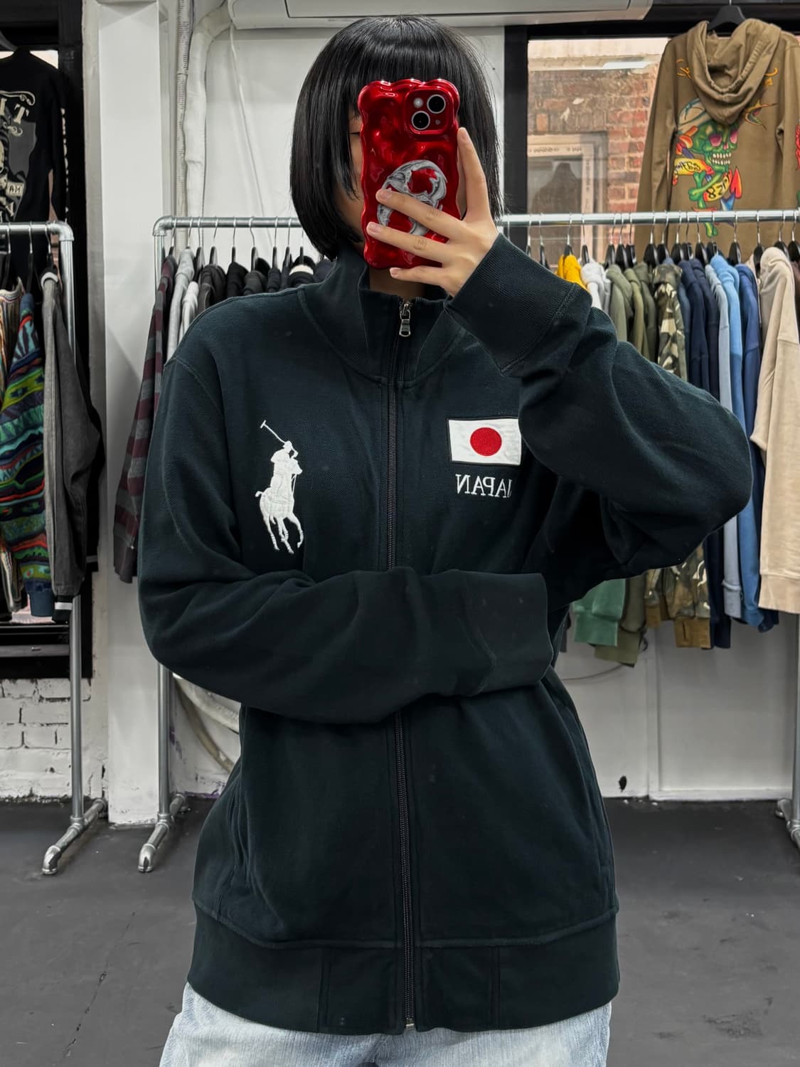 폴로 랄프로렌 빅포니 일본 플래그 집업 상품이미지1