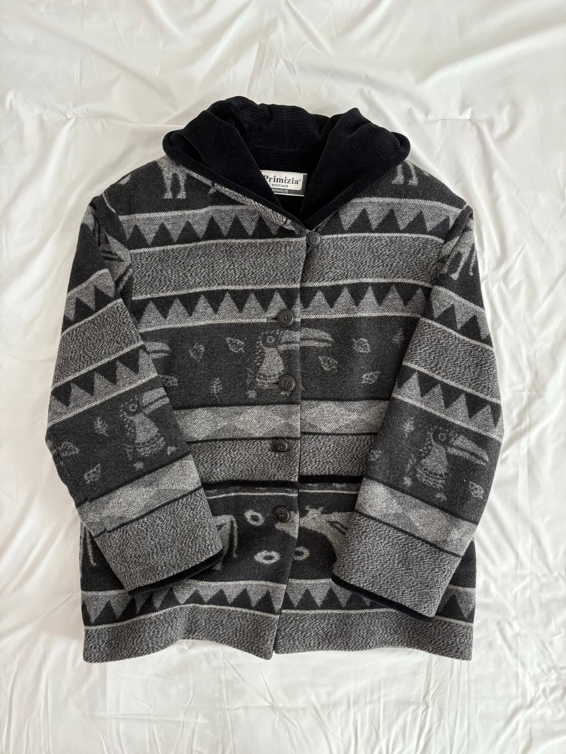 SALE) vintage patterned hoodie coat 상품이미지1