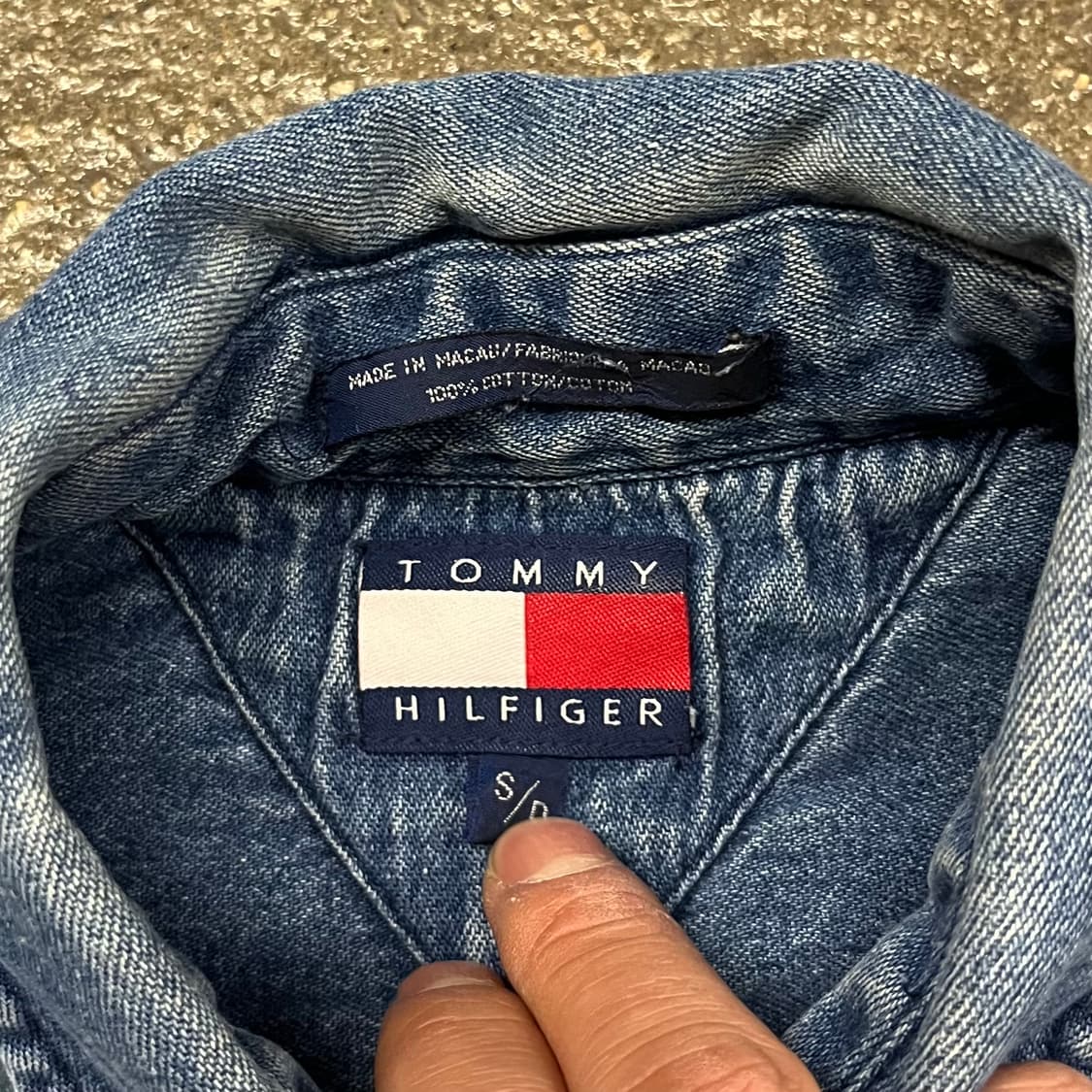 90s 타미힐피거 데님 셔츠 (100-105) 상품이미지6