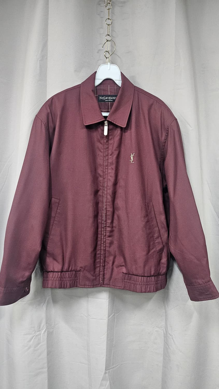 입생로랑 버건디 봄버 자켓 95 상품이미지2