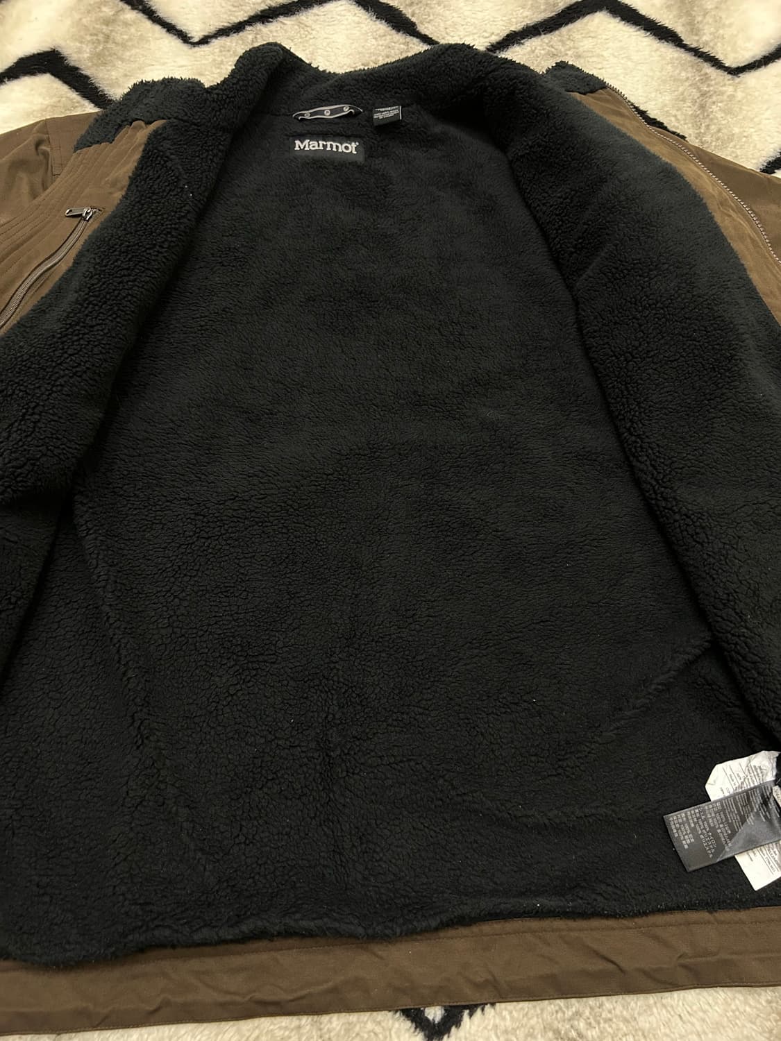 [실측XL]마모트 나일론 자켓/안감양털/브라운 상품이미지4