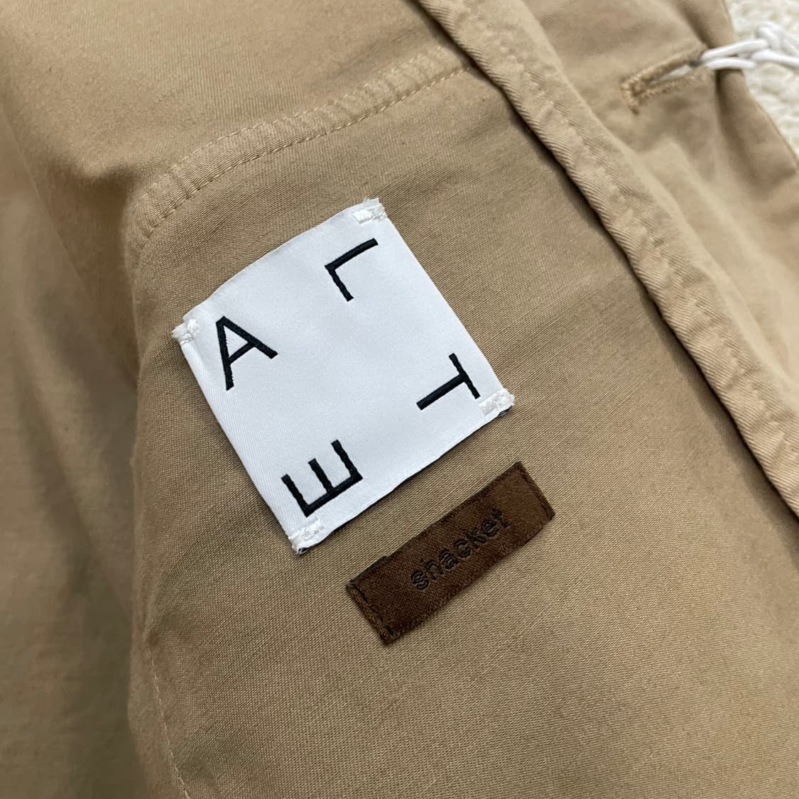 알테아 Altea 패치 워크 초어 자켓 베이지 상품이미지3