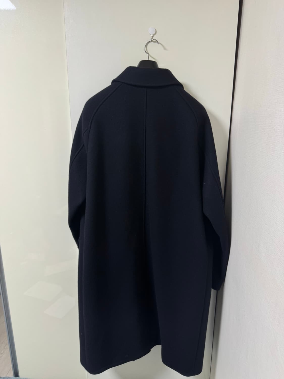 [L]셔터 발마칸 코트 다크네이비 상품이미지2