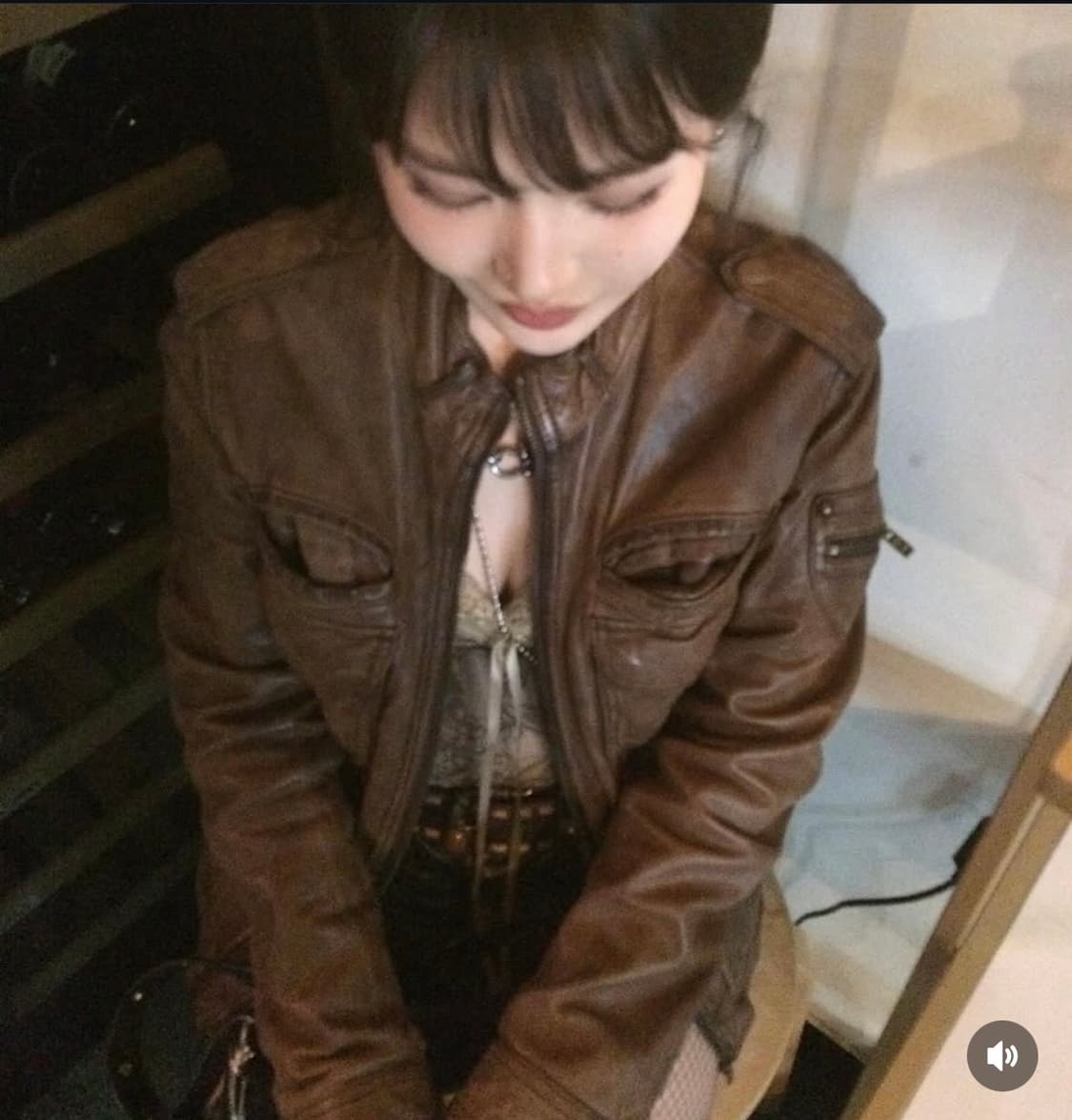 빈티지 가죽자켓 브라운 상품이미지1