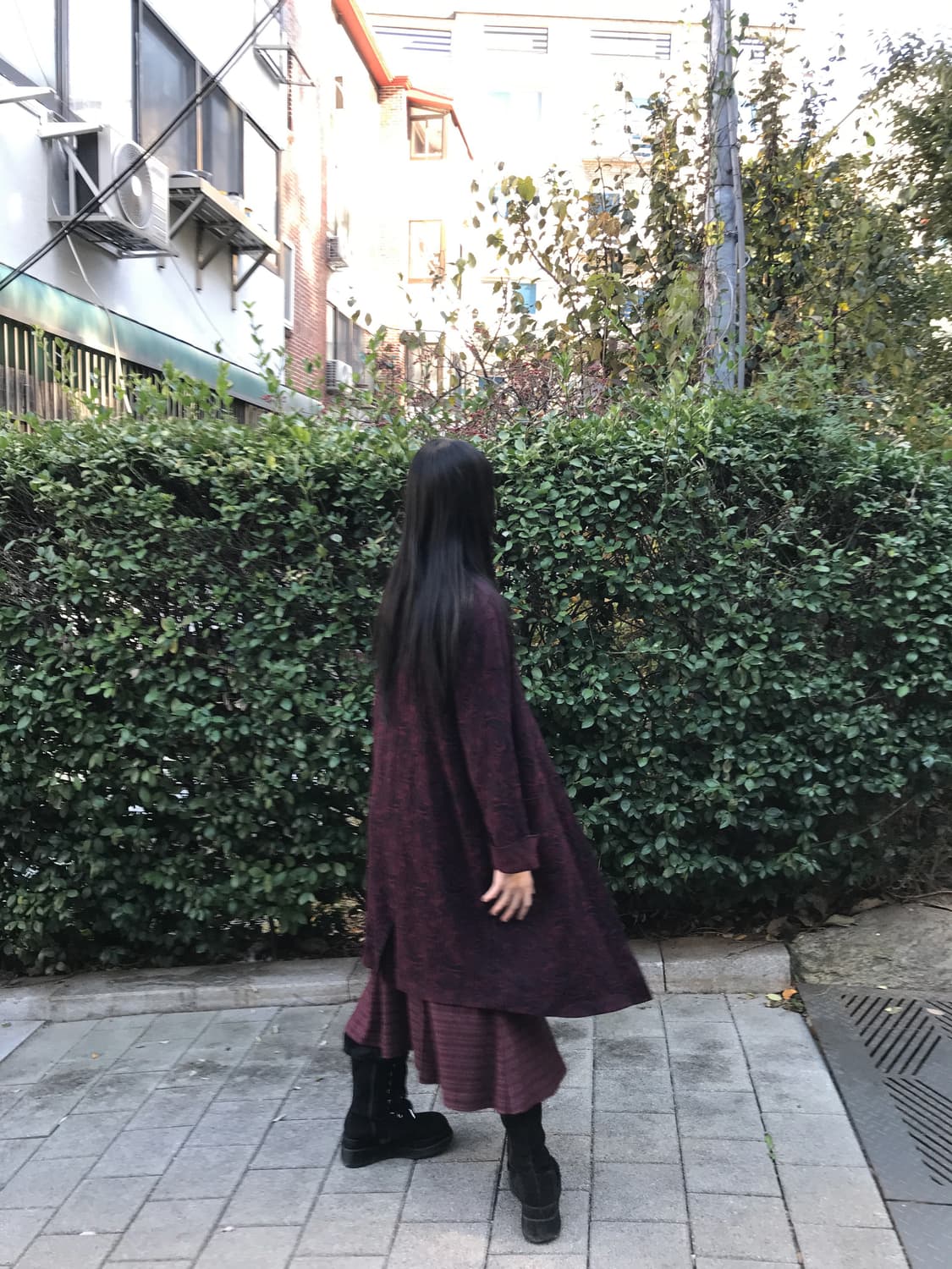 Wool Check Mermaid Skirt 상품이미지6