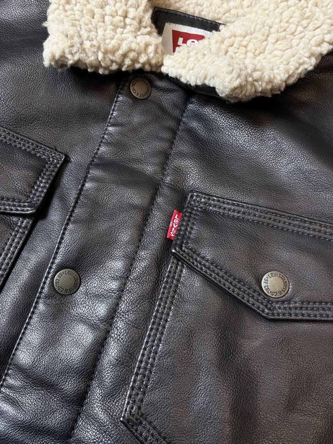 리바이스 20ss 쉐르파 가죽 봄버 자켓 PN7422 상품이미지3