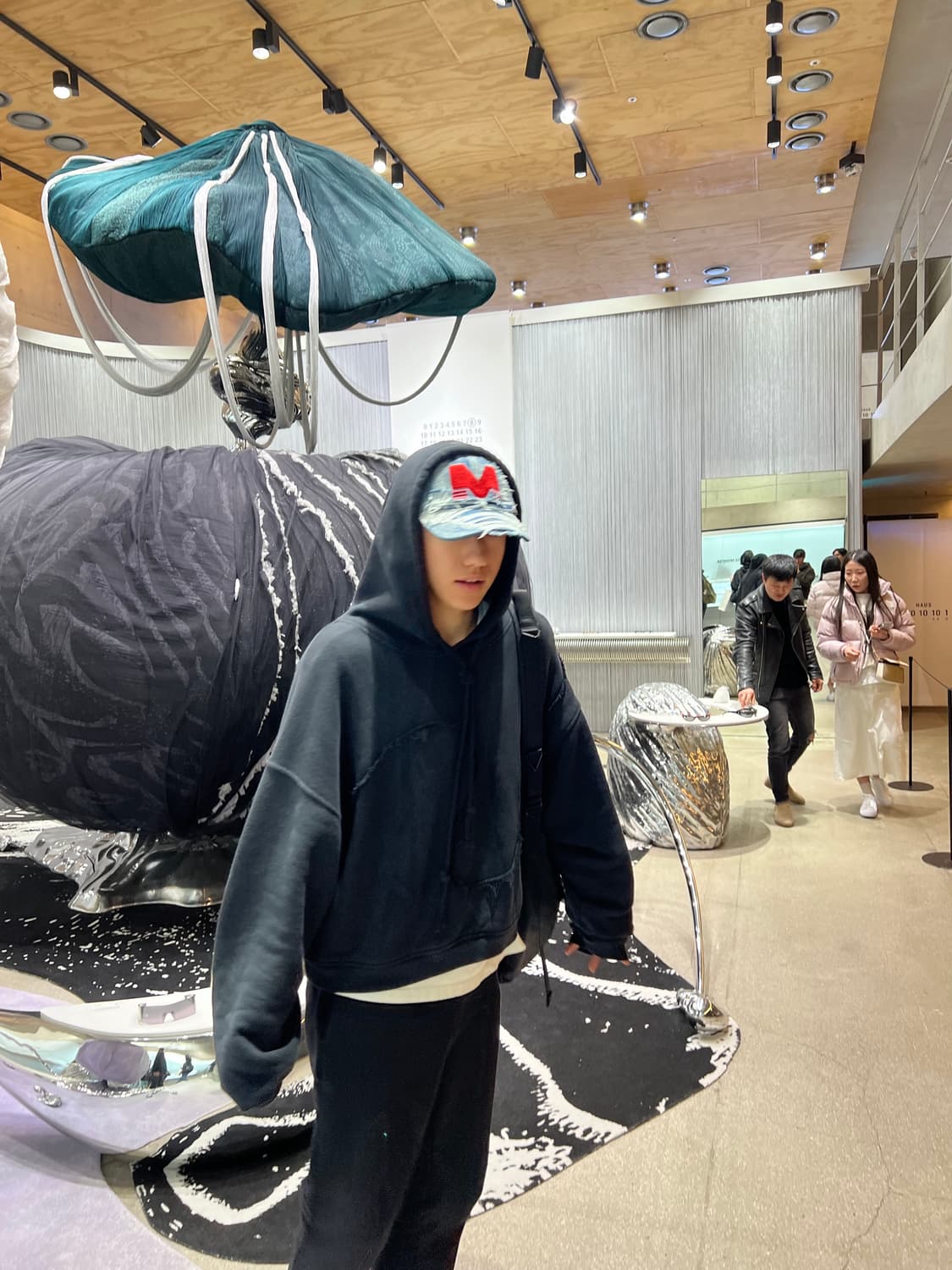 mowalola denim distressed cap 상품이미지3