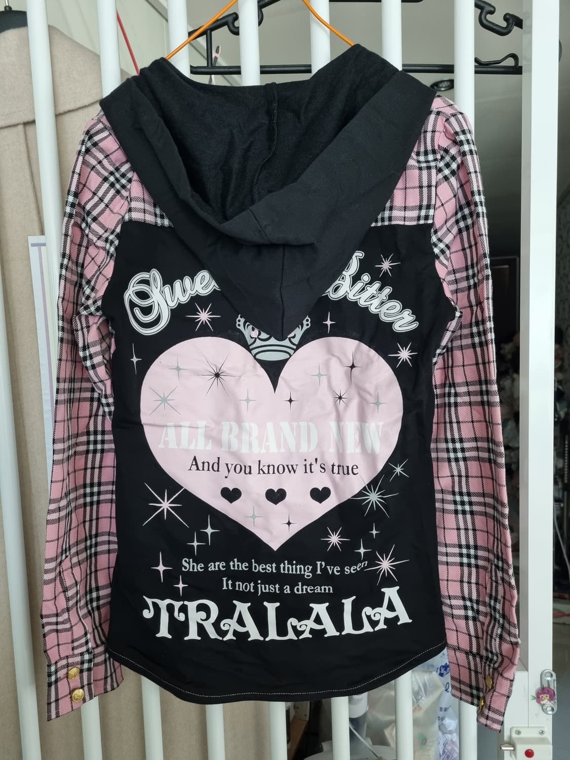 lizlisa tralala 체크 후드 셔츠 상품이미지1