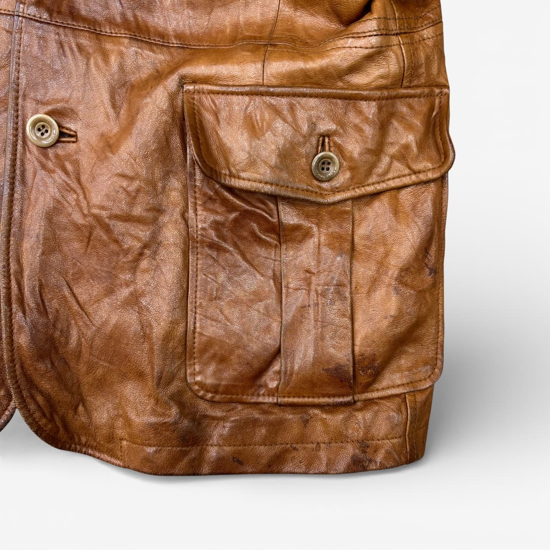 90's CP컴퍼니 램스킨 레더 자켓 상품이미지9