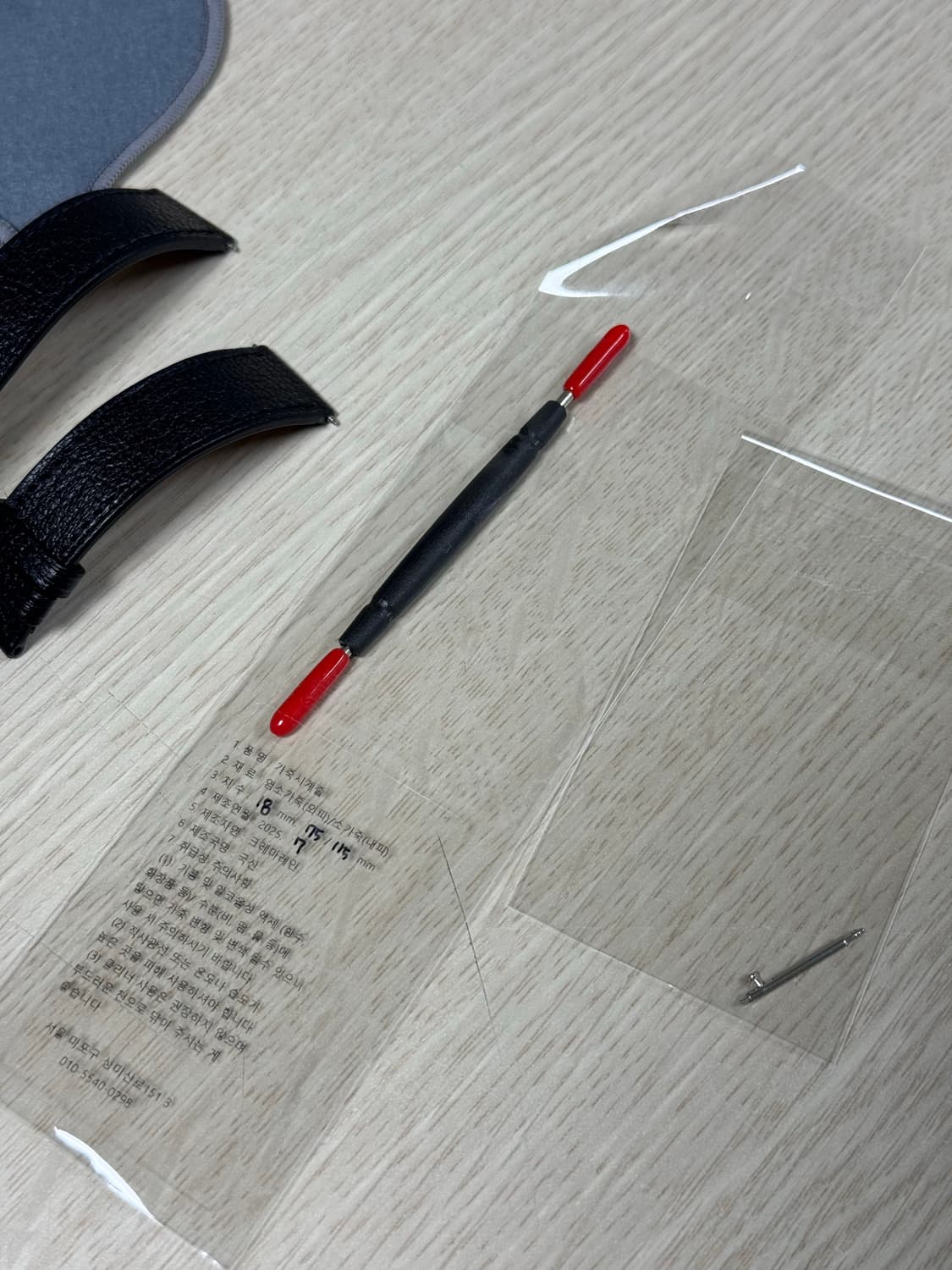 [크레마레인] 시계 스트랩 염소가죽(크리스페 블랙) 18mm 상품이미지7