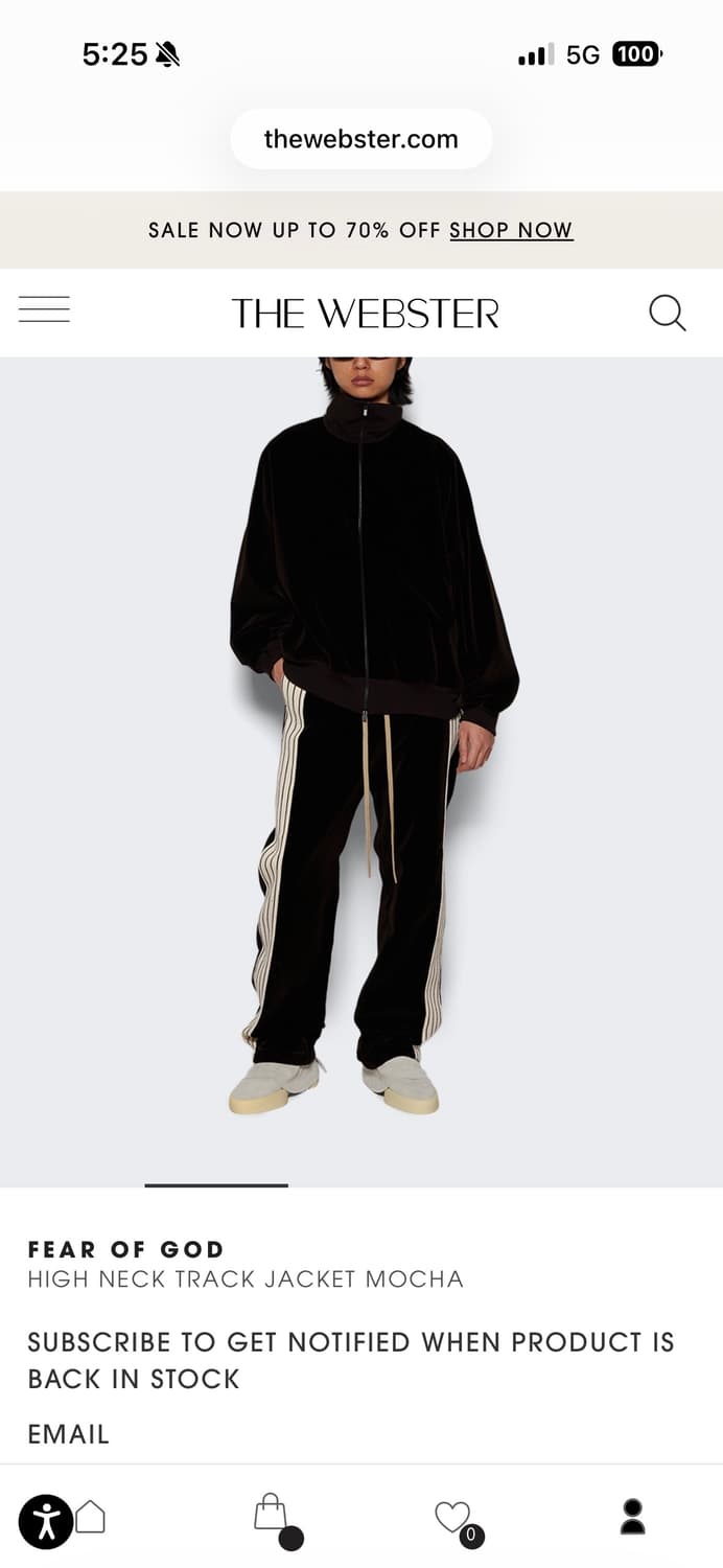 피어오브갓 8th 벨벳 봄버 자켓 fg850-025cov 상품이미지3