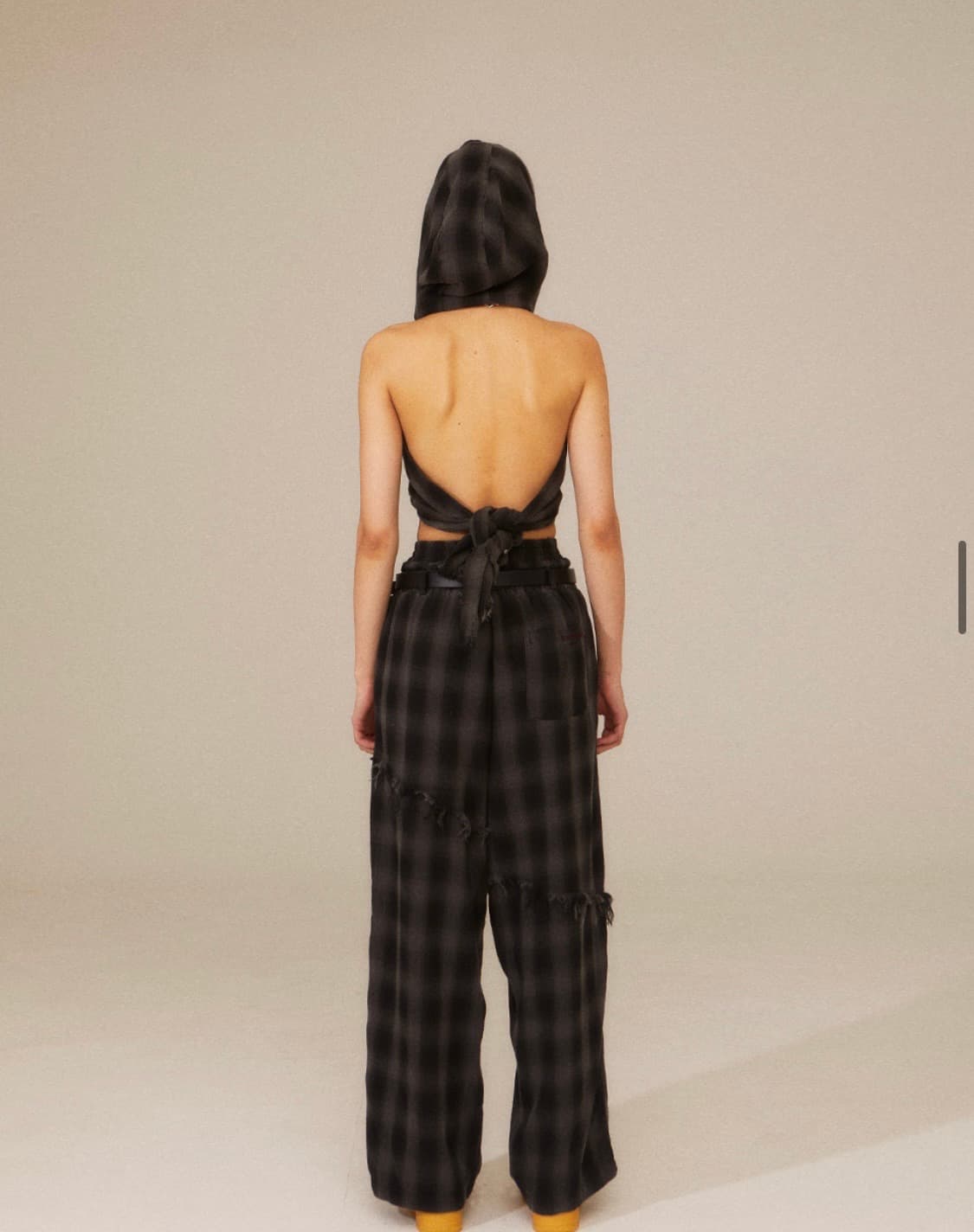 키치앤키스 체크 셔츠+후드 머플러+체크 팬츠코디 세트 셋업 상품이미지2