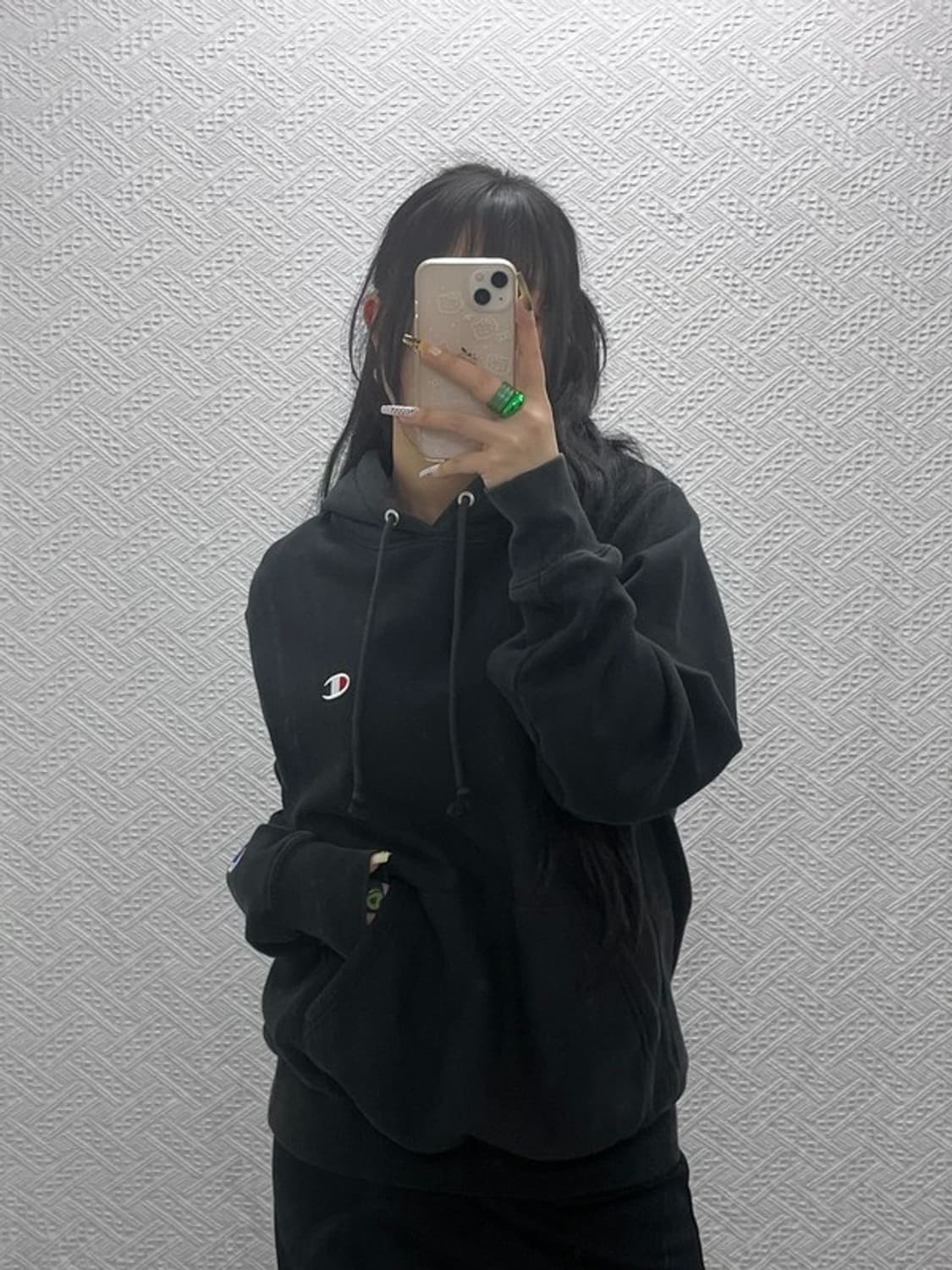 챔피온 빈티지 리버스위브 캐주얼 약기모 후드티 M C08094 상품이미지1