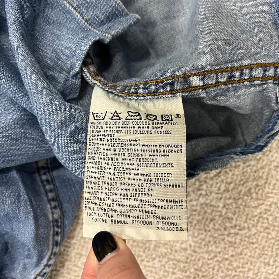 L 리바이스 빈티지 데님 웨스턴 남방 0210M 상품이미지4