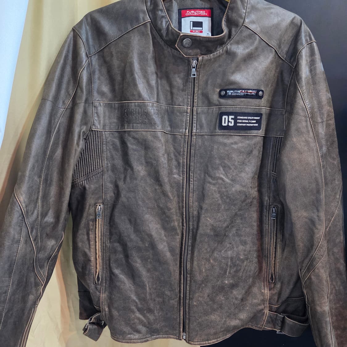 FUBU 올드스쿨 후부 위싱 버팔로 가죽 자켓 상품이미지2