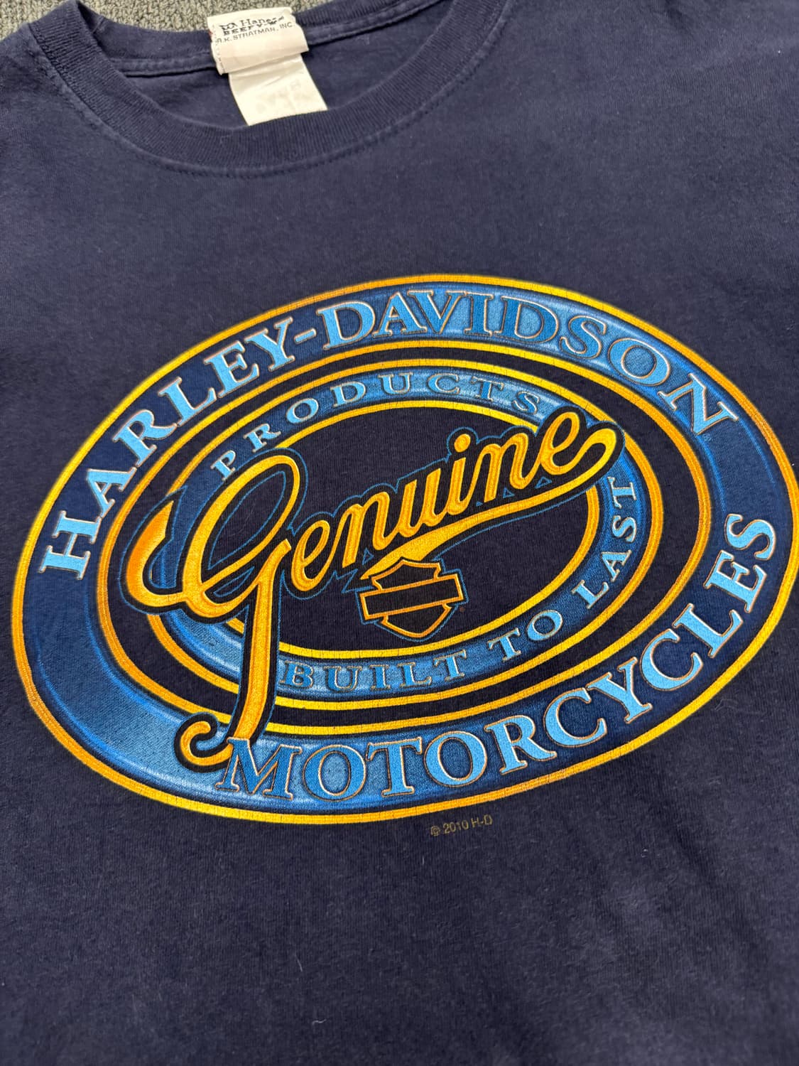 XL)할리데이비슨 빈티지 DAYTONA 프린팅 네이비 롱슬리브 상품이미지4