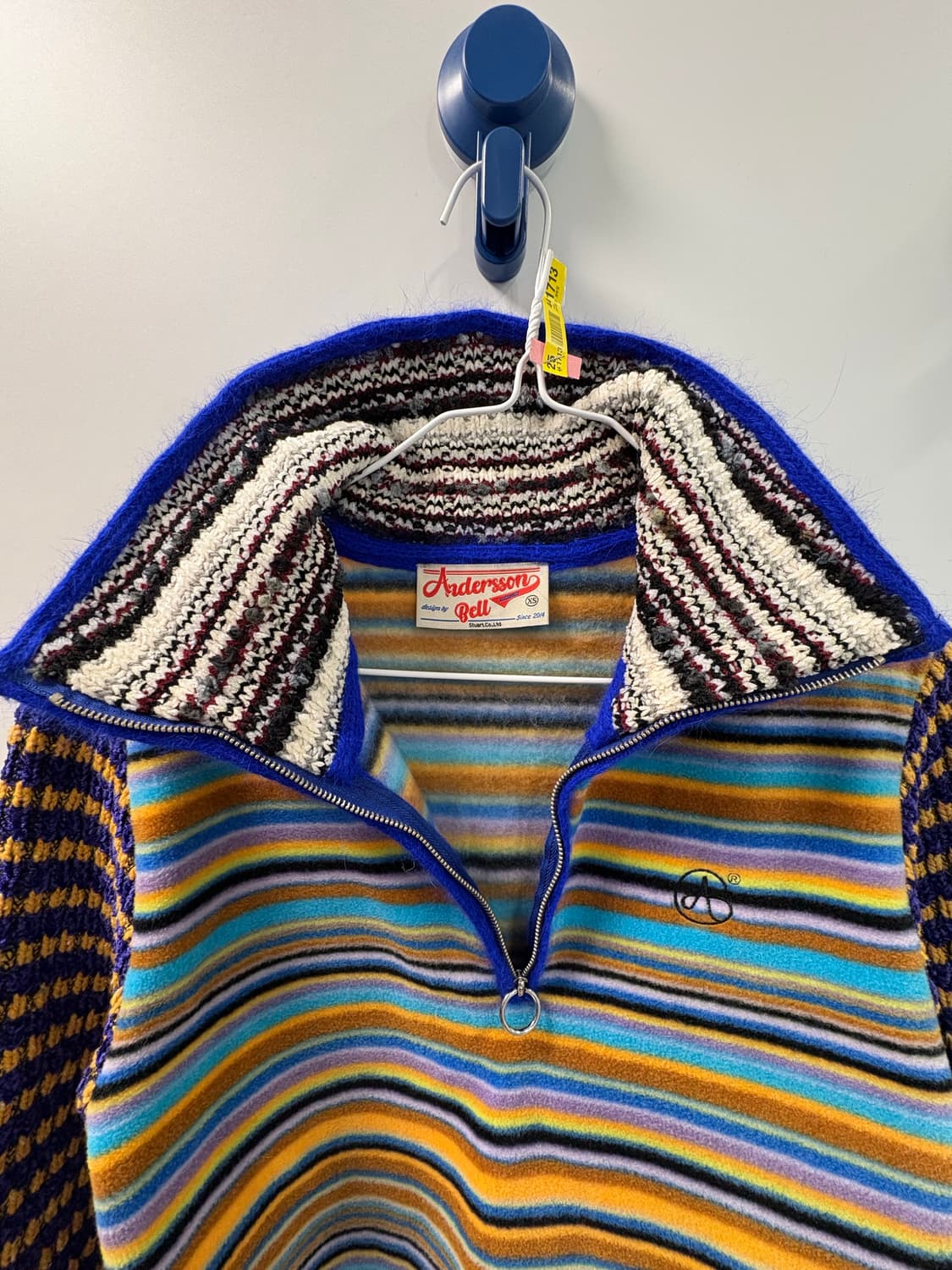 앤더슨벨우먼 스트라이프 플리스 하프 집업 상품이미지2