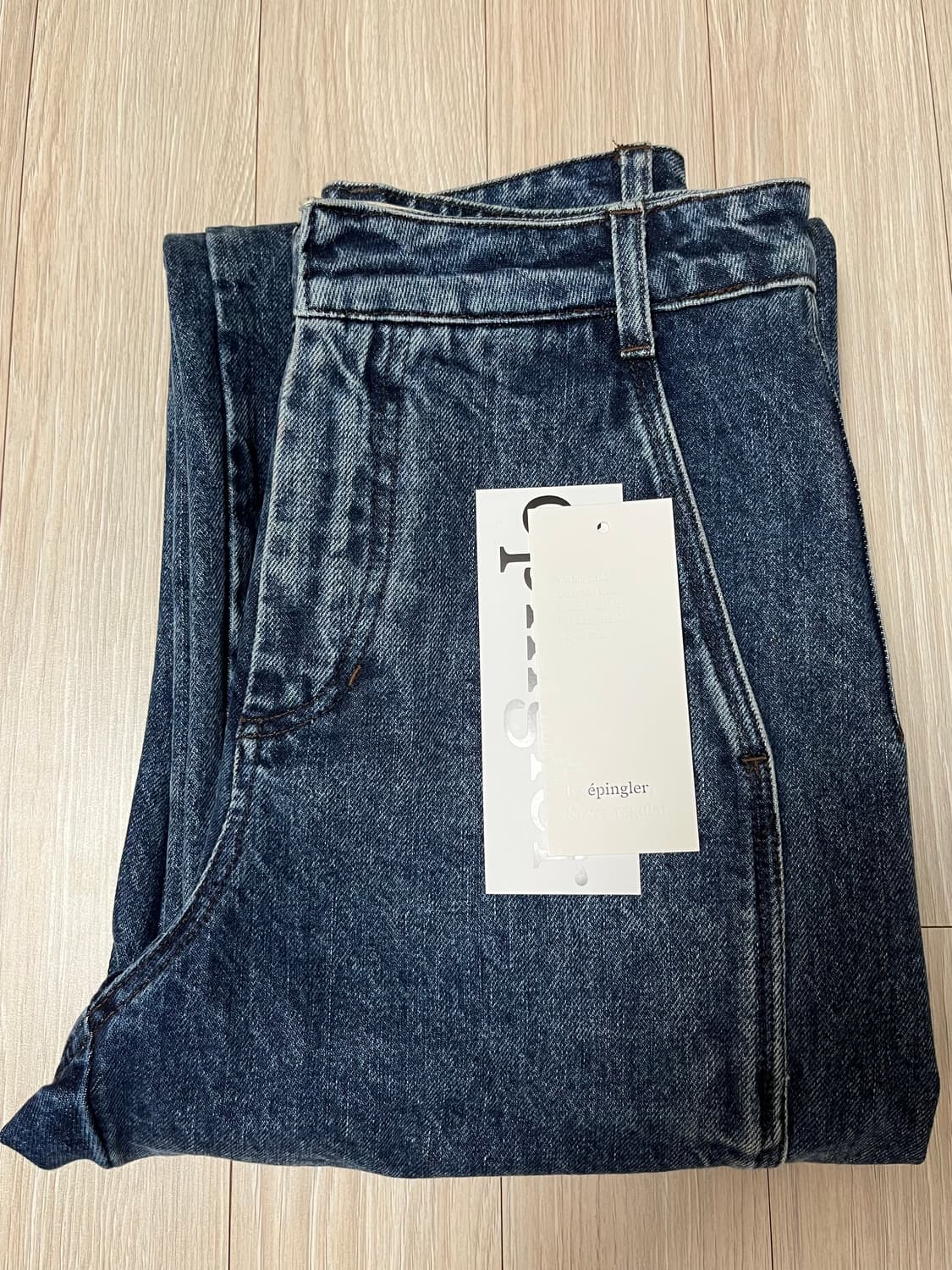 [S] 에핑글러 구라보 와이드 데님 팬츠 블루 상품이미지5