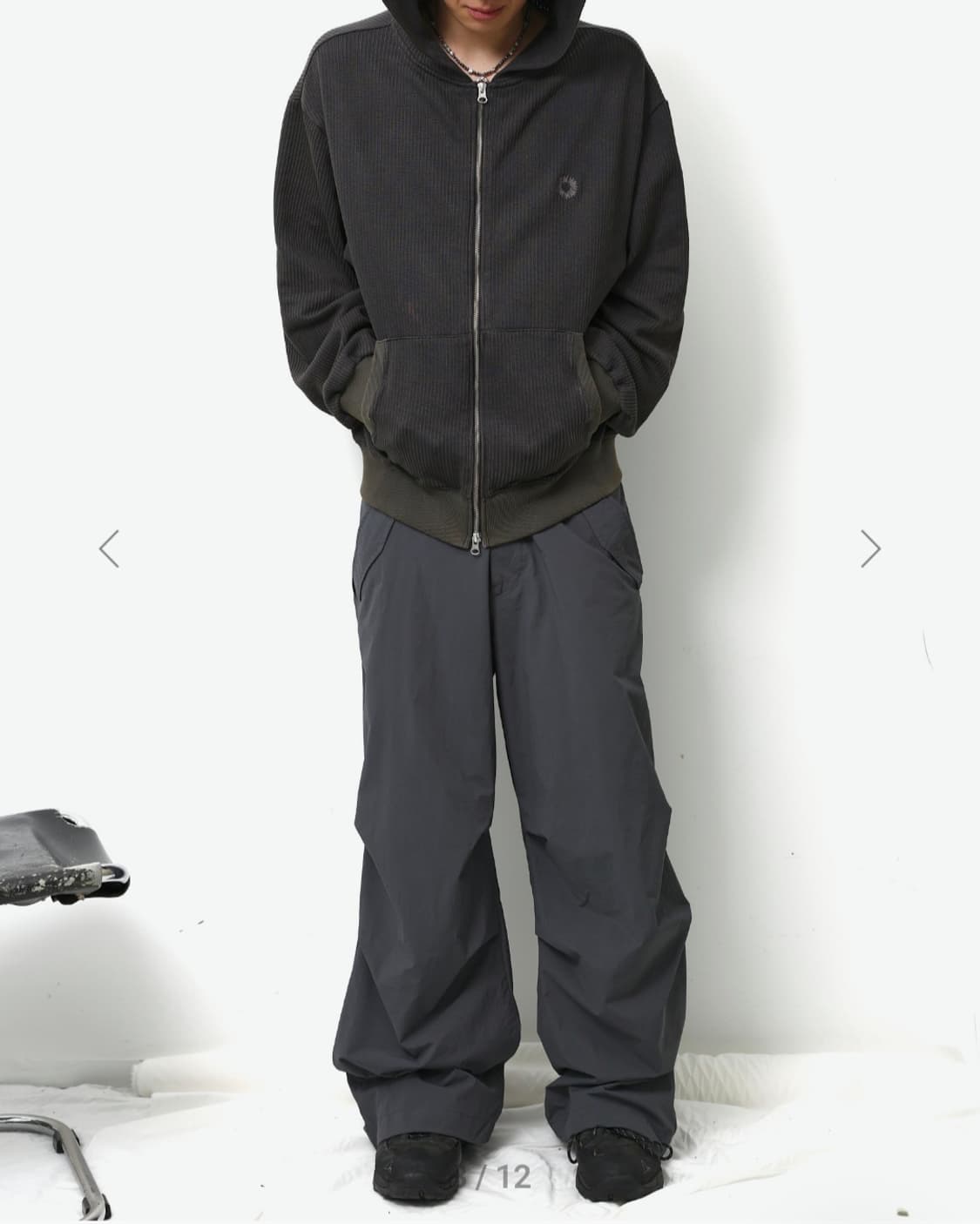 999휴머니티 나일론 파라이지팬츠 워시드 블랙 (S) 거의 새상품 상품이미지2