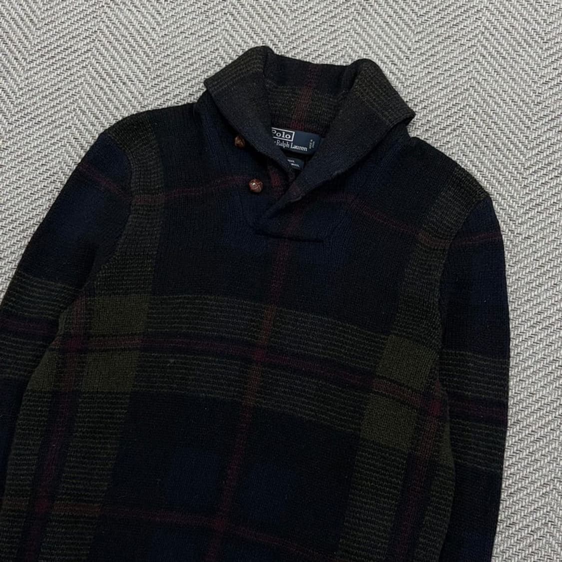 폴로랄프로렌 숄카라 체크 니트 v3074 상품이미지5