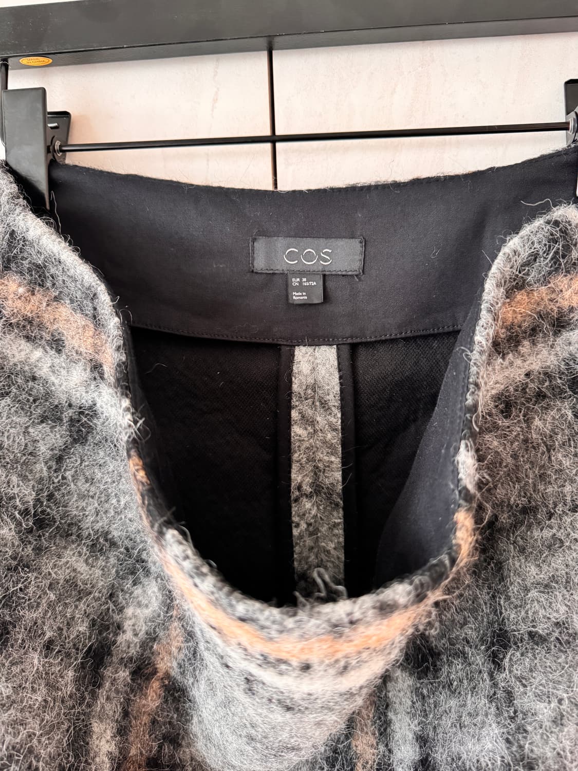 (파격할인)새상품 컨디션 COS 울 체크 패턴 미니 스커트 EUR 38( 상품이미지3