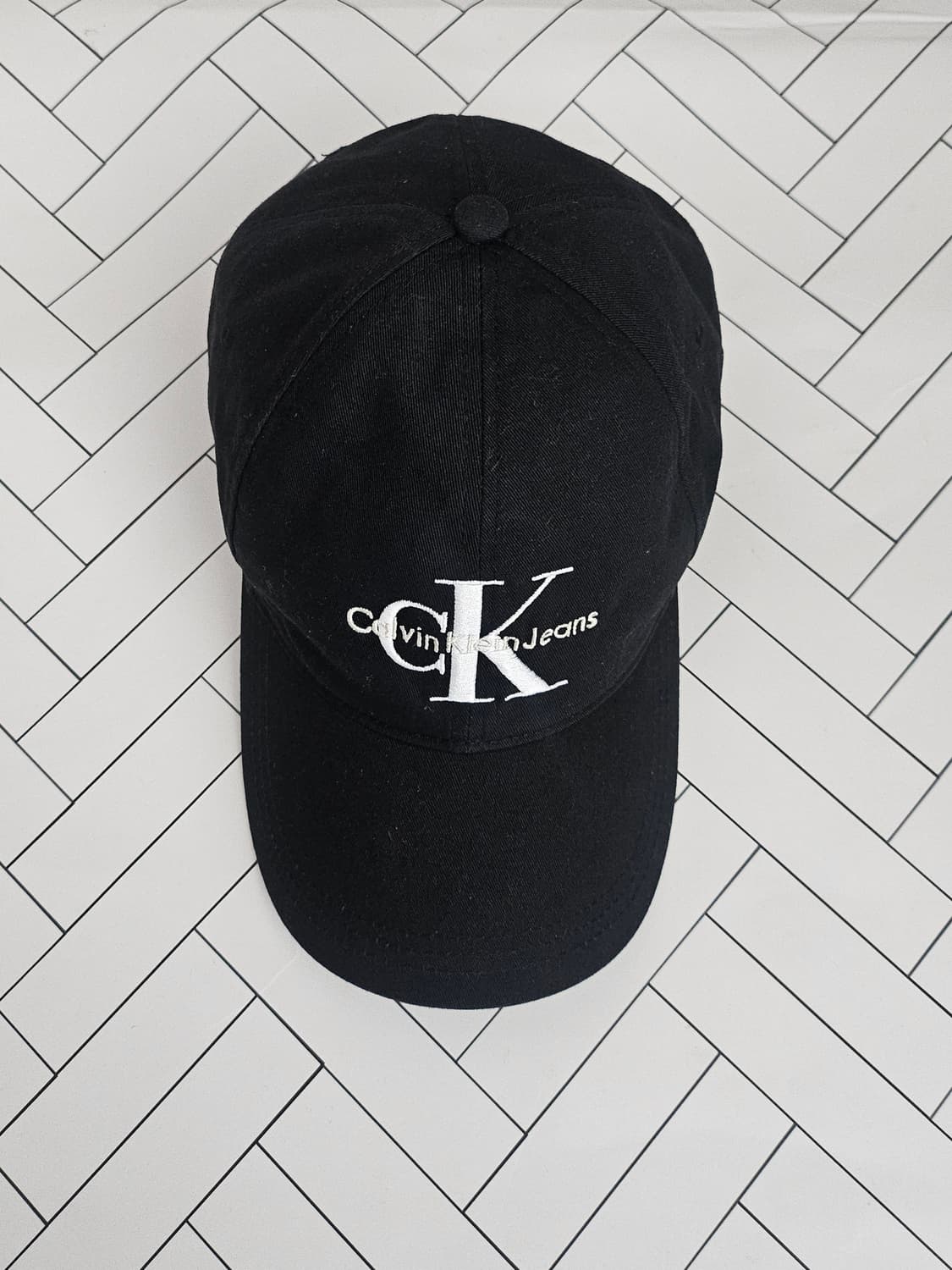 [롯데백화점 정품] 캘빈클라인진 CK 로고 볼캡 블랙 OS (HX0263 상품이미지3