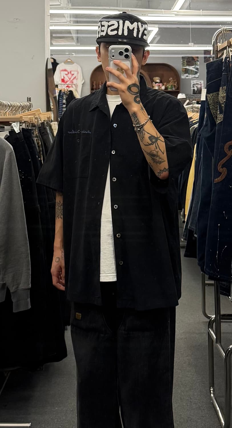 2XL) 할리데이비슨 빈티지 네바다 자수 반팔 셔츠 상품이미지1