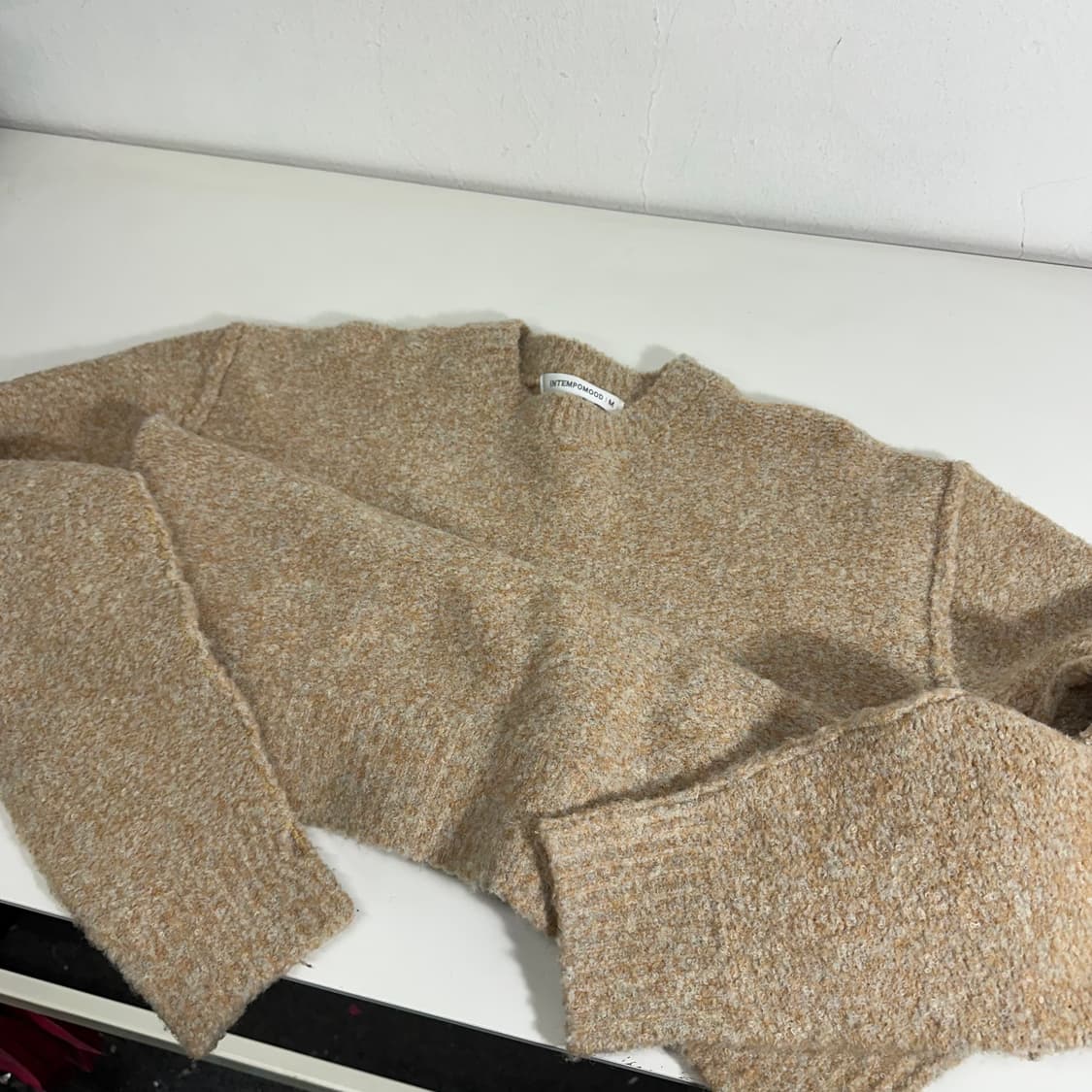 M 인템포무드 베이지 부클니트 상품이미지1