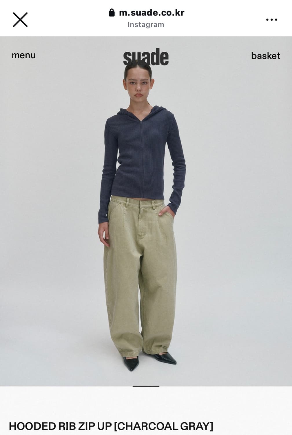 Suade 후드집업 상품이미지1