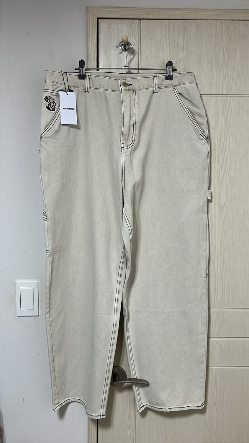 위캔더스 워크팬츠 아이보리 새상품 XL 상품이미지1