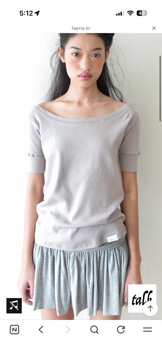 샵페어리 rib half top (greyish beige) 상품이미지2
