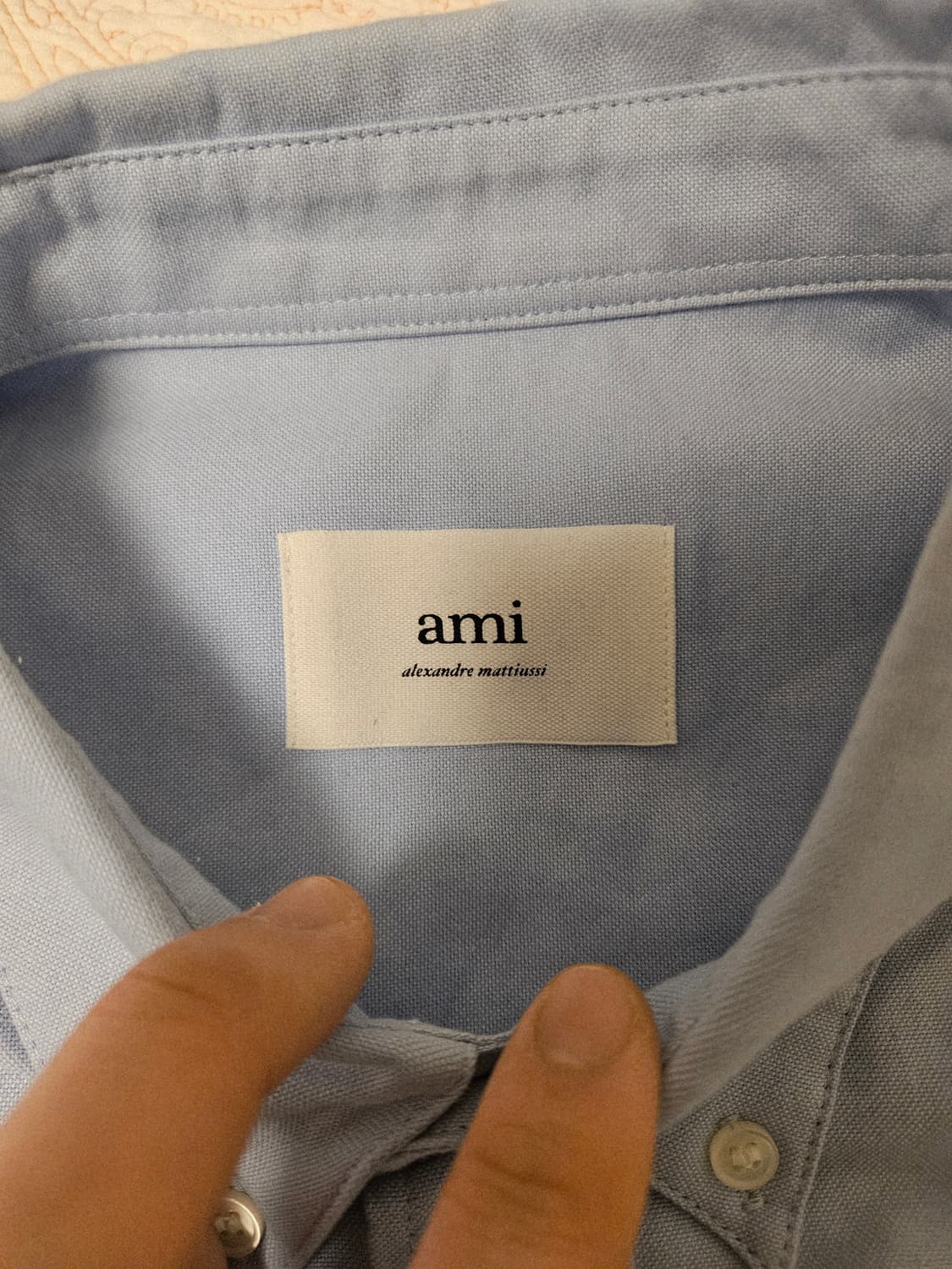 아미 톤온톤 캐시미어 블루 셔츠 XL 판매합니다! 상품이미지2