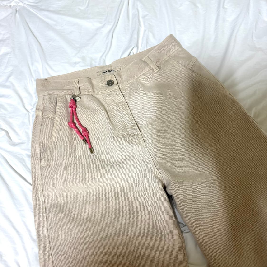 ➕NICE CLAUP 나이스클랍 크림 데님 상품이미지2