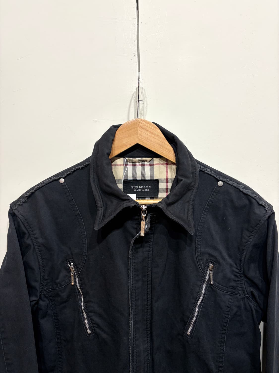 버버리 블랙라벨 멀티 지퍼 바이커 자켓 상품이미지3