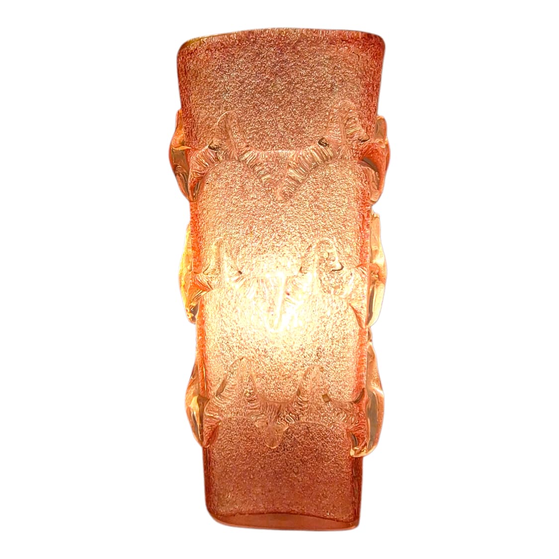 60s 이와타 핸드블로운 핑크 스퀘어 멜팅 조명 상품이미지1