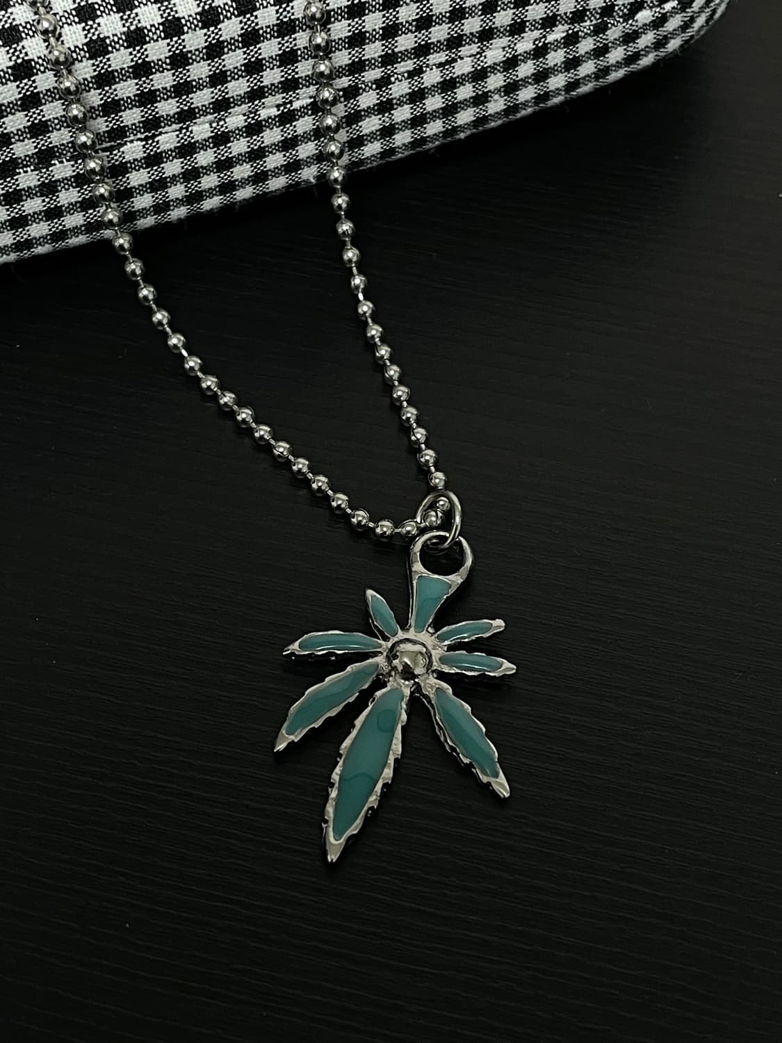 빈티지 오리엔탈 터키석 마리화나 목걸이 상품이미지1